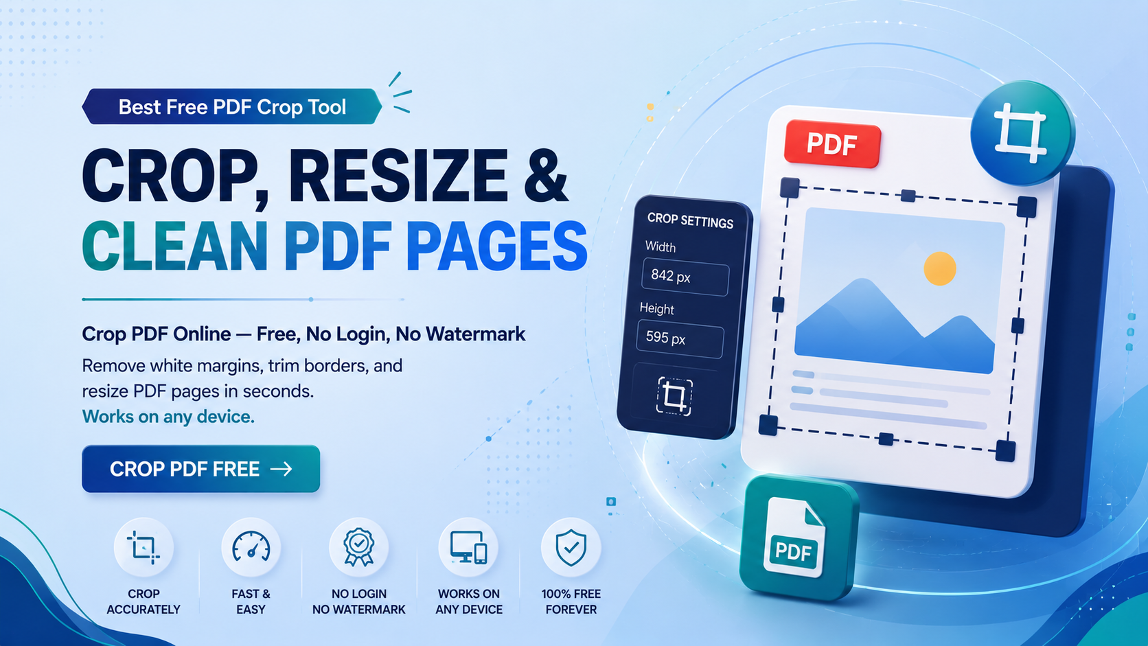 Best Free PDF Crop Tool – Crop, Resize & Clean PDF Pages