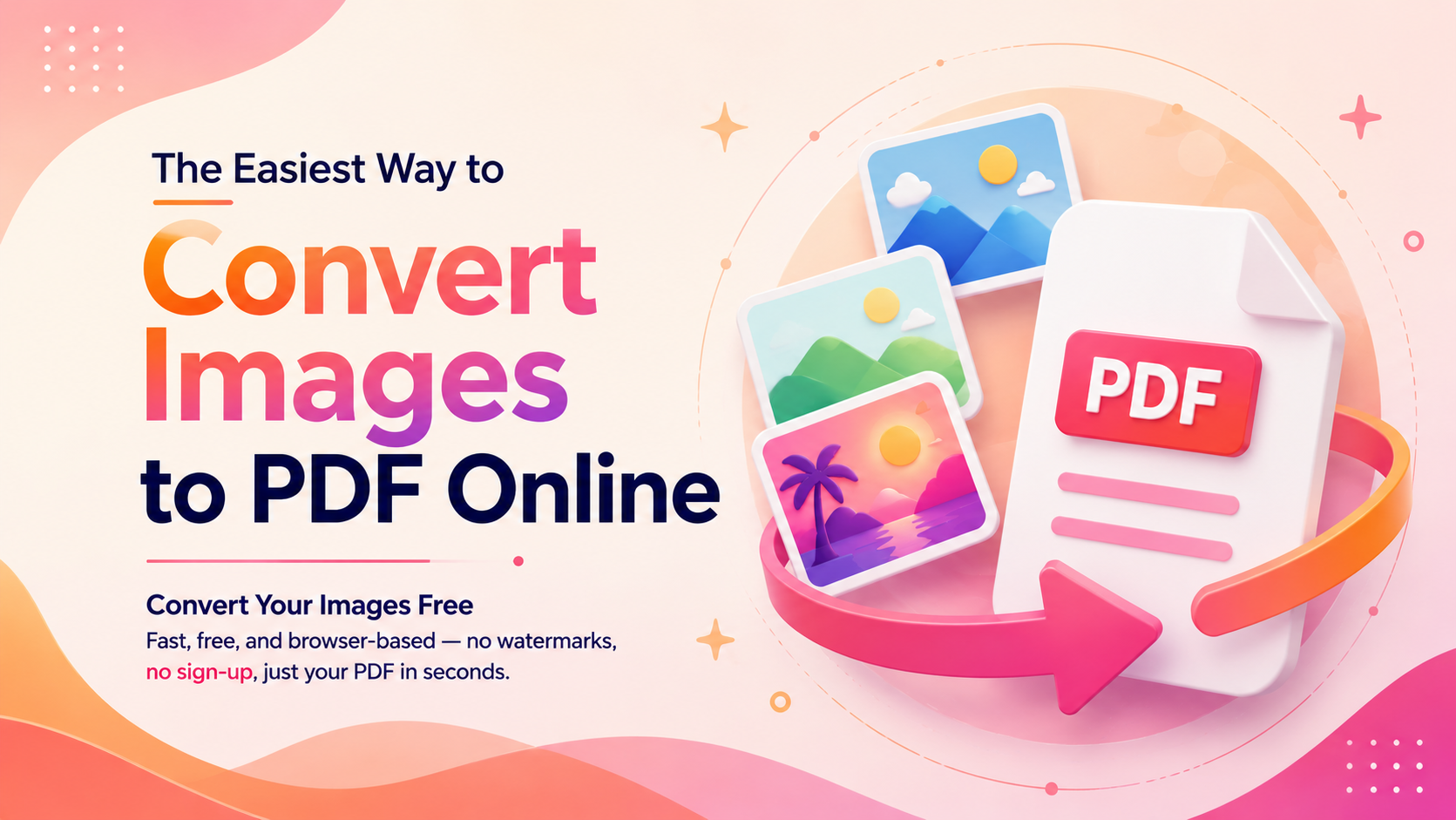 The easiest way to convert images to pdf online