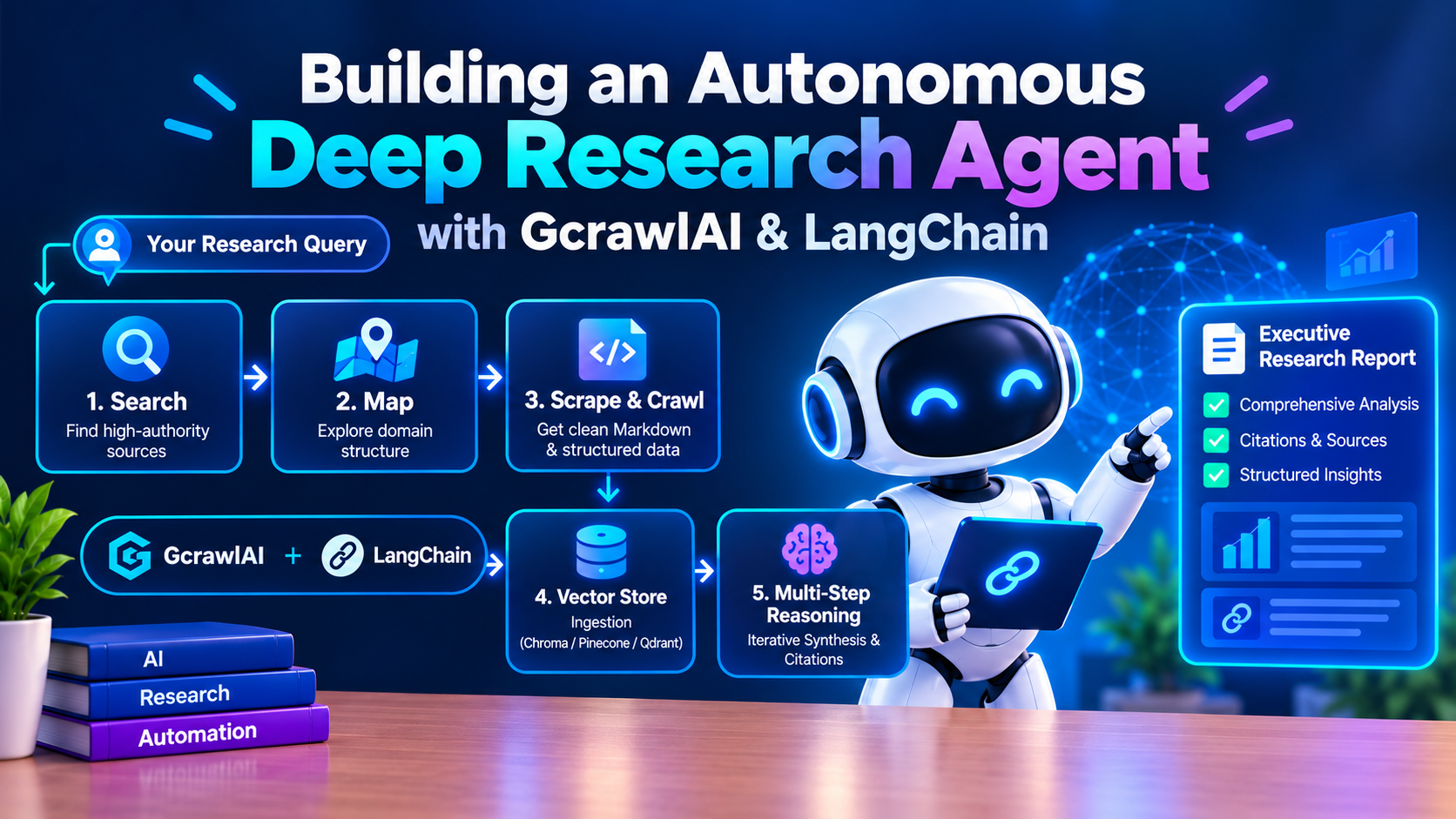 Building an Autonomous Deep Research Agent with GcrawlAI & LangChain