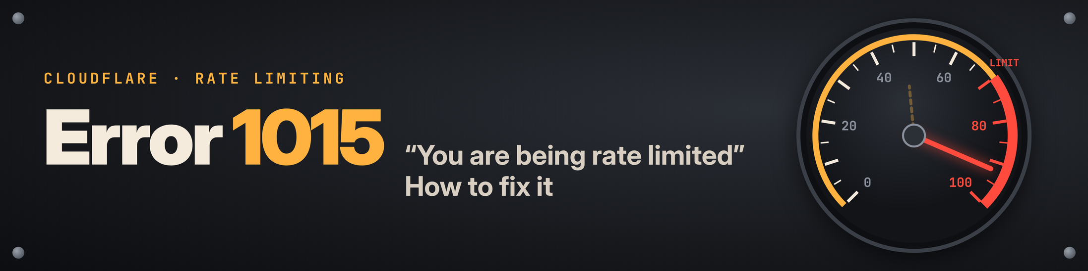 Cloudflare Error 1015 "You Are Being Rate Limited": How to Fix It