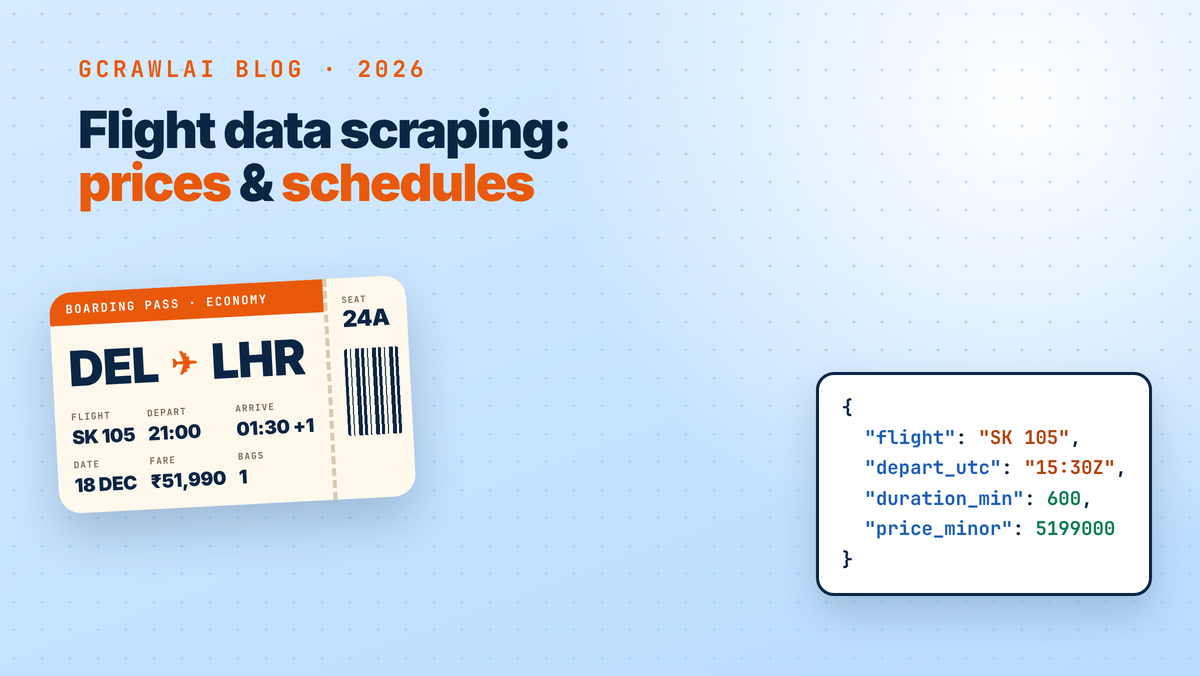 Flight Data Scraping: How to Extract Airline Prices and Schedules