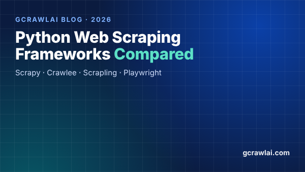 Python Web Scraping Frameworks Compared: Scrapy vs Crawlee vs Scrapling (2026)