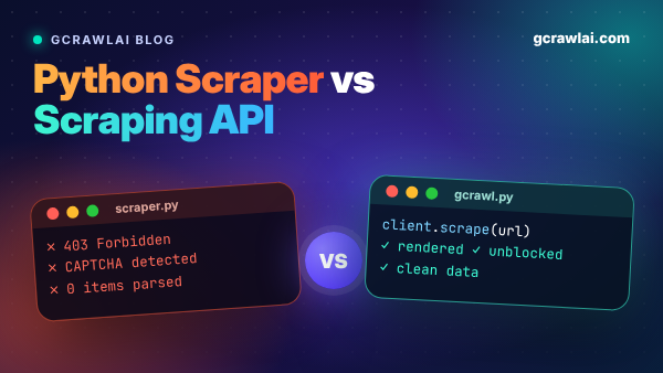 Web Scraping with Python vs a Scraping API: When to Stop Writing Your Own Scraper
