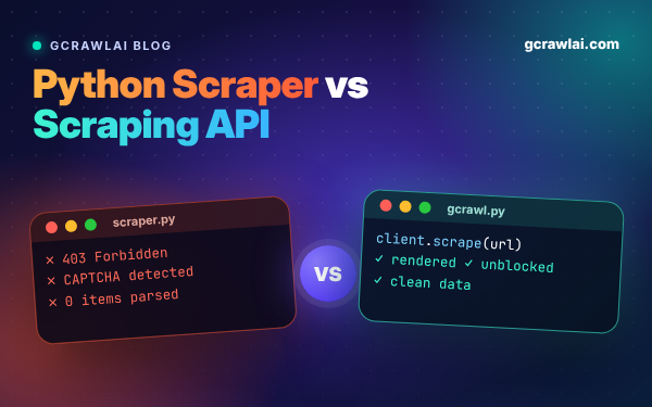 Web Scraping with Python vs a Scraping API: When to Stop Writing Your Own Scraper