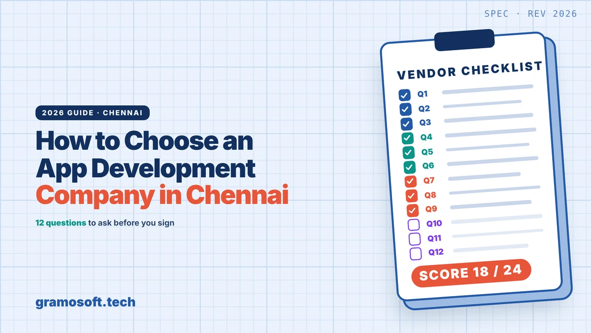 How to Choose a Mobile App Development Company in Chennai: 12 Questions to Ask Before You Sign