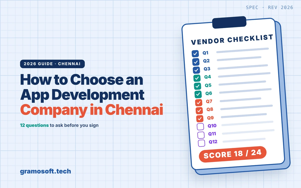 How to Choose a Mobile App Development Company in Chennai: 12 Questions to Ask Before You Sign