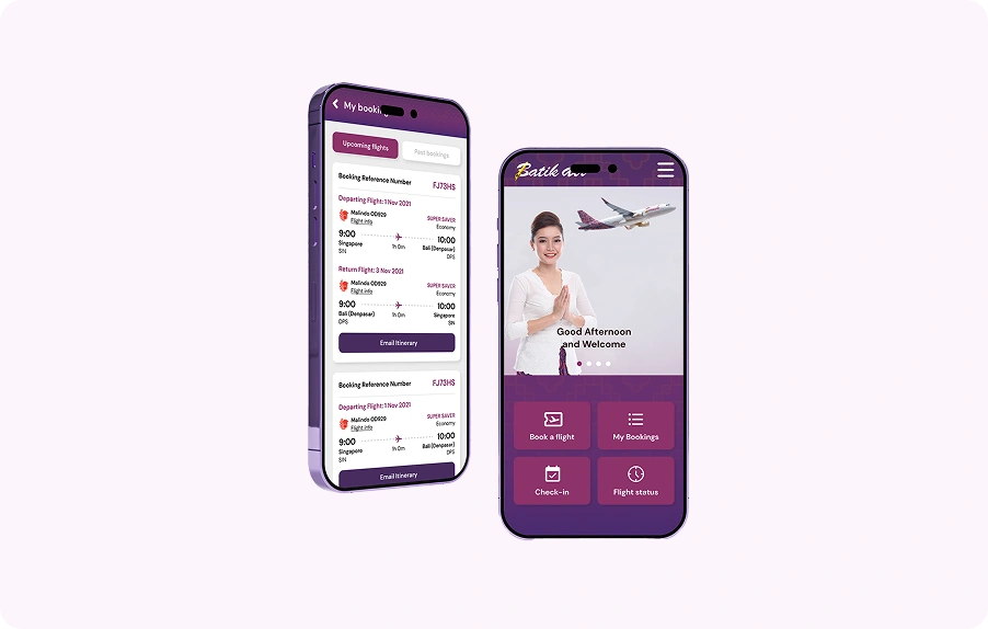 Flight Booking App for Batik Air - Case study by Gramosoft